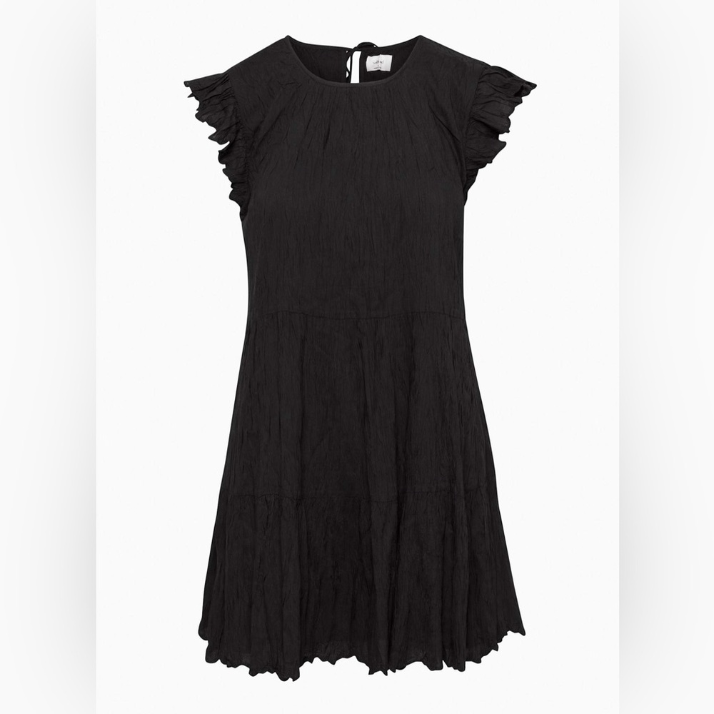 Aritzia Wilfred NWOT La Boheme Sidonie Ruffled Scalloped Mini Dress (Medium) - Picture 10 of 15
